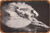 Anna Pavlova ในโปสเตอร์ท่องเที่ยวย้อนยุคโปสเตอร์เหล็กภาพวาดป้ายดีบุกวินเทจเครื่องตกแต่งฝาผนังสำหรับคาเฟ่บาร์ผับตกแต่งบ้านเบียร์งานฝีมือ8X12นิ้ว