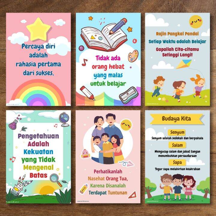 Poster Motivasi Anak Part 1, Poster Edukasi Anak Laminasi A3 | Lazada ...