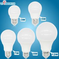 ไฟสปอตไลท์ SMD2835ความสว่างสูง E27หลอดไฟ LED AC 110V-240V กำลังไฟจริง3W 5W 7W 9W 12W