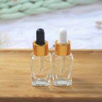 【YF】✖☽✓  Glass 15ml  Dropper Bbottle with Gold Lid