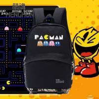 Cute r game concept backpack pacman backpacks game fans gift black nylon backpack cartoon backpacks