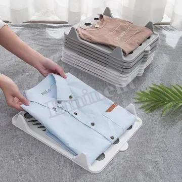 Clothes Folding Board Adjustable Color Garment Holder Plastic Wardrobe  Storage