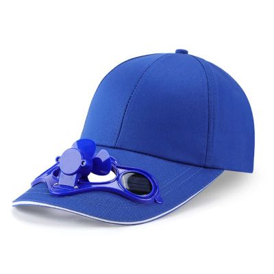 2020ฤดูร้อนแผงเซลล์แสงอาทิตย์ขับเคลื่อนพัดลมระบายความร้อนหมวกเบสบอลกลางแจ้งแหลมหมวกบังแดด