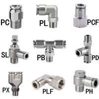 304นิวเมติกสแตนเลสฟิตติ้งสายยางชิ้น PCF PL PLF PB PD PX SL PH ข้อต่อแอร์1/8 1/4 3/8 1/2 BSP อุปกรณ์อุปกรณ์ท่ออย่างรวดเร็ว