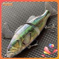 NUNU ถุงมือมีไฟ Crankbaits เหยื่อรูปปลาตะขอปลาเหยื่อ Minnow 2ส่วนดีไซน์ญี่ปุ่น