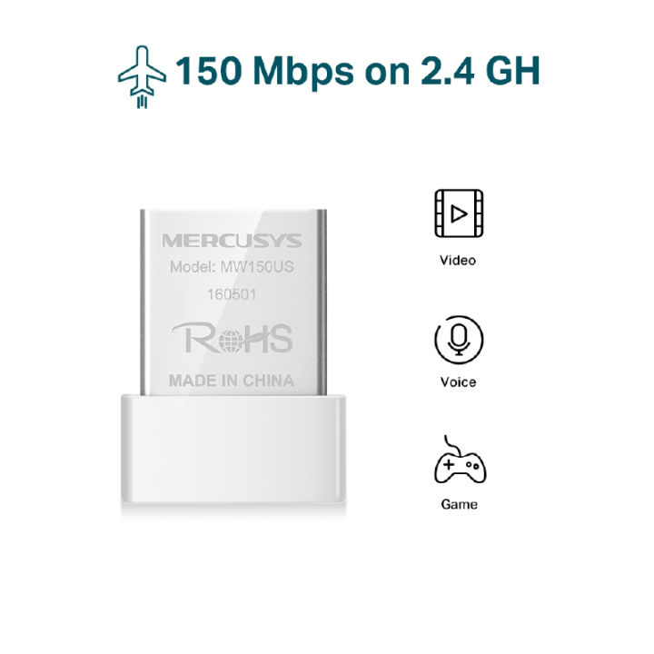 mercusys-mw150us-150mbps-wireless-n-nano-usb-adapter-ตัวรับสัญญาณ-wi-fi-ของแท้-ประกันสินค้า-1-ปี