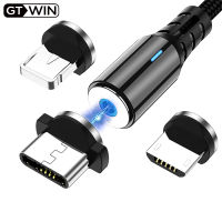 GTWIN สายแม่เหล็ก M Icro USB Type C อย่างรวดเร็วชาร์จประเภท-C แม่เหล็กชาร์จสายศัพท์มือถือ USB C สำหรับ Xiaomi Xr ซัมซุง