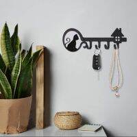 ▩♠✿ Wall Mounted Key Holder 4 Hooks Hanging Rack Cute Cat Decorative with Screws Anchors for Coat Clothes A29 21 Dropshipping