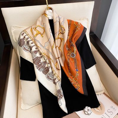 Hot sell Han edition in the spring and autumn light luxury chain temperament big squares female scarves long and big scarf shawls a gauze square