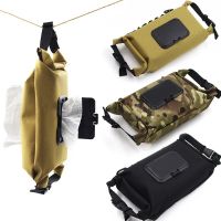 Outdoor Camping Wet Tissue Box Canvas Dispenser Box Water Resistant Hanging Portable Tissue Bag Hiking Backpacking Use 1/PC