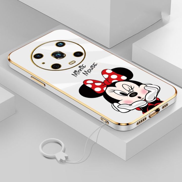 for-honor-magic-4-pro-70-pro-honor70-luxury-minnie-mouse-ฝาครอบโทรศัพท์ยางเคลือบเงาเคสกันกระแทกพร้อมสายคล้องแหวน