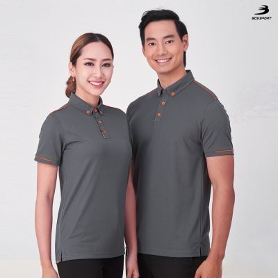 BCS SPORT เสื้อคอโปโลแขนสั้น ACTIVE POLO สีเทา (มีไซส์ SS-8L) รหัส P005 เนื้อผ้า COOLISM