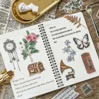 60pcs Vintage Plant Flowers Stickers Decor Scrapbooking Album DIY Diary Sticker Label Paper Planner Stationery School