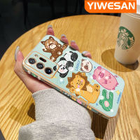 YIWESAN เคสปลอกสำหรับ Samsung โน๊ต20ซิลิโคนลวดลายสัตว์น่ารักลายการ์ตูนใหม่,เคสมือถือชุบหรูหราเคสกันกระแทกใหม่ฝาหลังป้องกันเลนส์กล้องเคสนิ่ม