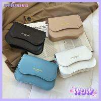 SYBOOKS สีทึบทึบ กระเป๋าสะพายไหล่แบบสั้น หนังพียู กระเป๋า Crossbody สง่างามเรียบหรู กระเป๋าใส่ของ สำหรับผู้หญิง