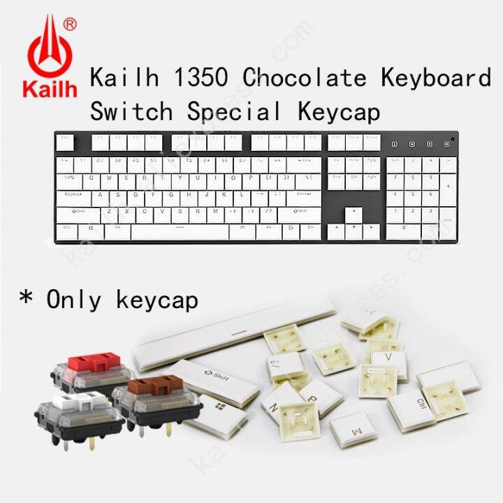 Kailh 104 Low Profile Keycaps 1350 Chocolate Gaming Keyboard Mechanical