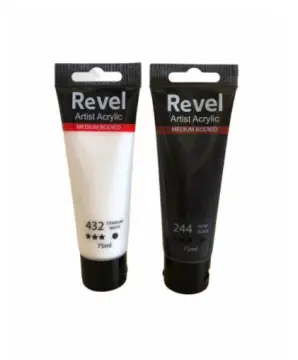 Acrylic paint white / black 30ml and 100ml