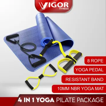 4 in 1 Yoga Pilate Package - Yoga Mat, 8 Band, Yoga Pedal, Resistance band