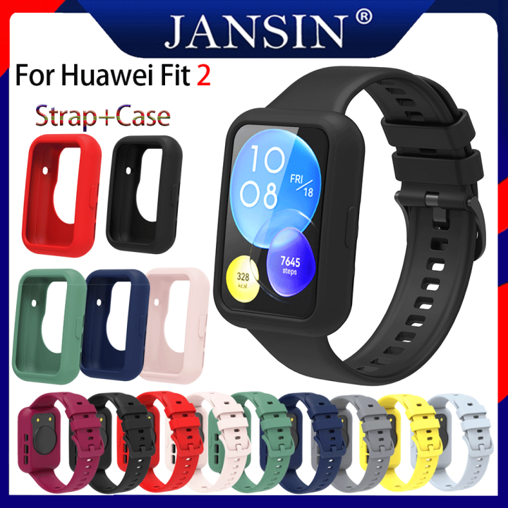 band-7-สาย-เคสนาฬิกาข้อมือ-สำหรับ-huawei-watch-fit-2-กรณีป้องกัน-พร้อมสายนาฬิกาข้อมือ-สายซิลิโคน-huawei-fit-2-นาฬิกาสมาร์ท-เดิมสายสำรองกั