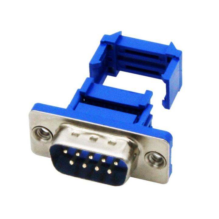10pcs crimp type connector DB9 male female plug serial port connectors
