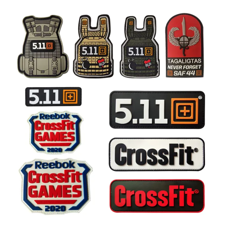 20213D Tactical Vest CrossFit 511 Sport Army PVC Velcro Patches