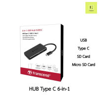 USB HUB to Type C TRANSCEND HUB5C 3-Port Hub,1-Port PD,SD/MicroSD Reader, USB 3.2 Gen 2,Type C, 6-in-1 Expansion SD Card