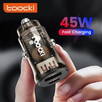 Toocki 45W USB Type C Car Charger Fast Charging PD USB Car Cell Phone Charger Adapter For iphone Samsung Xiaomi Quick Charge 3.0 Car Chargers