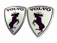 Aluminum-polyutethane car stickers VOLVO PRANCING MOOSE Set Small Size