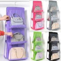 ซองเก็บกระเป๋า กระเป๋าเก็บรองเท้าแบบแขวน 6 ช่องสีใส (คละสี) รุ่นbox-Bag-color-00A-J1