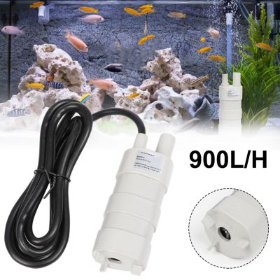 Rebrol【พร้อมส่ง】ปั๊มน้ำแบบจุ่ม DC 12V เสียงเบา900L /H มอเตอร์ไหลเวียนสูง5เมตรปั๊มน้ำวิศวกรรมที่ทนทานปั๊มปลาวาฬพลาสติก DIY