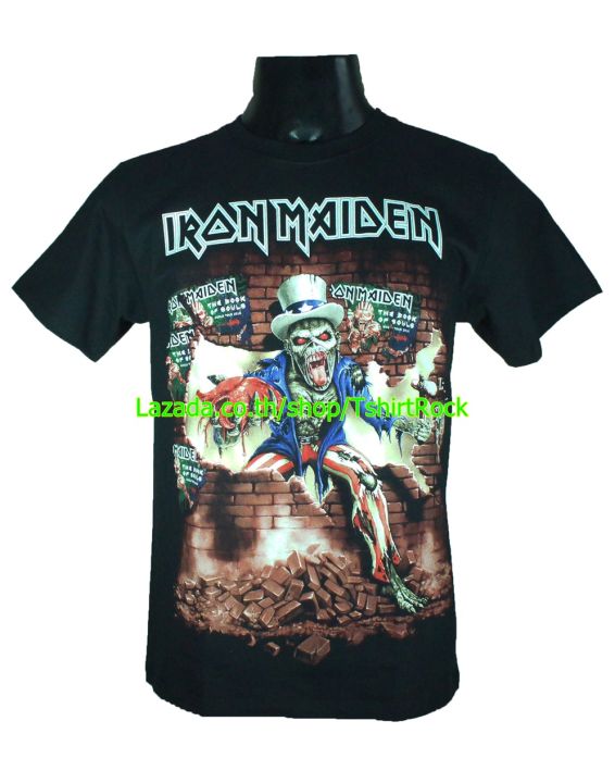 เสื้อวง-iron-maiden-ไอเอิร์นเมเดน-ไซส์ยุโรป-เสื้อยืดวงดนตรีร็อค-เสื้อร็อค-irn1738-ถ่ายจากของจริง