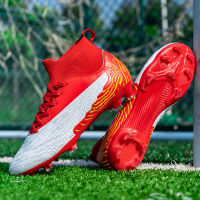 Youth long spikes football shoes waterproof anti slip football boots lawn training shoes professional football shoes