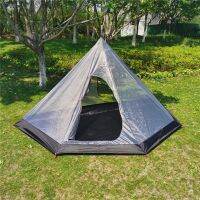 Ultralight Pyramid Tent‘S Inner Tent Outdoor Rodless Summer Mesh Tent Portable Backpacking Hiking Camping Teepee Inside Tent