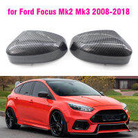 คาร์บอนไฟเบอร์ Bright สีดำด้านข้างกระจกมองหลังสำหรับ Ford Focus MK2 MK3 2008 2009 2010 2011 2012 2013 2014 2015 2016 2017