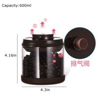 Coffee Canister Airtight Storage Coffee Beans Container Glass Jar with Release Valve Food Container for Beans Sugar Flour Cookie