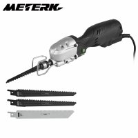 Meterk 600วัตต์5แอมป์มินิขนาดกะทัดรัดลูกสูบเลื่อยแบบมีสายลูกสูบประเภทเลื่อย6.6ft สายเคเบิลยาวพิเศษความเร็วตัวแปรและเครื่องมือฟรีใบมีดเปลี่ยน4-1/2นิ้วสูงสุดกำลังการตัด1/2นิ้วความยาวจังหวะ3000จังหวะต่อนาทีสำหรับการตัดโลหะไม้