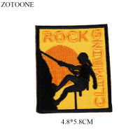 ZOTOONE Iron On Letter Patches สำหรับเสื้อผ้ากระเป๋าเป้สะพายหลัง Applique ปัก Rock Flag Patch Jacket กางเกงยีนส์ DIY อุปกรณ์เย็บผ้า