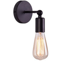 Loft Iron Black Wall Lamp Vintage Metal Cage E27 Wall Lights Sconce Bedroom Bar Counter Corridor Modern Indoor Lighting Lampshad