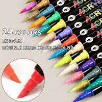 เล็บเจลสีหวานศิลปะตกแต่งเล็บ24สีลายเส้นแนวแอบสแตรกต์ทำจากปากกาวาดกราฟฟิตีที่ภาพวาดกันน้ำปากกาอะคริลิคเล็บแบบทำมือ3D