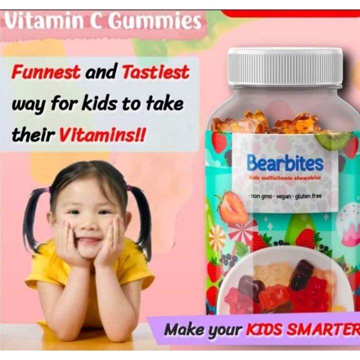 Bearbites Gummies Brain Booster Multivitamins For Kids. 30 Gummies 