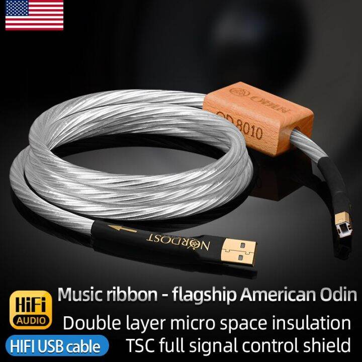 Nordost Odin HIFI USB Cable A to B Pure Silver USB Dac Audio Cable C to B Otg Audio Cable for PC