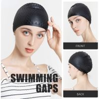 Man Silicone Swim Cap,Comfortable Bathing Cap Long Hair Swimming Cap for WomenTH