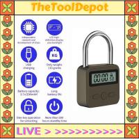 TheToolDepot แม่กุญแจแบบจับเวลาอัจฉริยะจอแสดงผล LCD เดินทางอเนกประสงค์แม่กุญแจแบบจับเวลาตัวจับเวลาอิเล็กทรอนิกส์ยูเอสบีกันน้ำชาร์จใหม่ได้กุญแจจับเวลาชั่วคราว