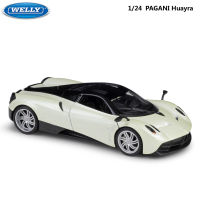 WELLY รุ่นรถ1:24 Scale PAGANI HUAYRA Diecast รถจำลองคลาสสิกกีฬารถโลหะของเล่นรถสำหรับของขวัญเด็กคอลเลกชัน