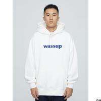 ผู้หญิงสีน้ำเงิน Klein แบรนด์แฟชั่นบวกกำมะหยี่ WASSUP เสื้อคู่รักเสื้อสเวตเตอร์ทรงหลวมสำหรับฤดูใบไม้ร่วงและฤดูหนาวผู้ชายมีฮู้ดแบบใหม่