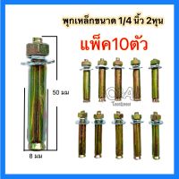 พุกเหล็ก  ขนาด 1/4 (2หุน) 10ตัว ใช้ฝังยึดกับปูน..สินค้าราคาถูก