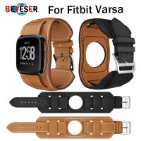 {zhiyun Watchshop}เปลี่ยนสำหรับ Fitbit Versa วงสายหนังวงเปลี่ยน Smartwatch ออกกำลังกายนาฬิกาข้อมือวงที่มีสายรัดหัวเข็มขัด