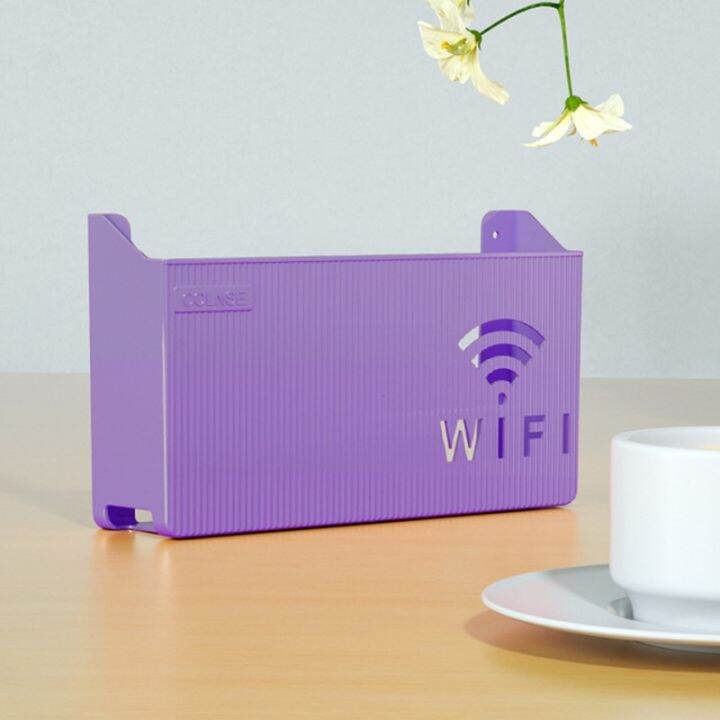 cw-no-punching-cable-bracket-set-top-shelf-office-media-router-storage-wall-mounted-wifi