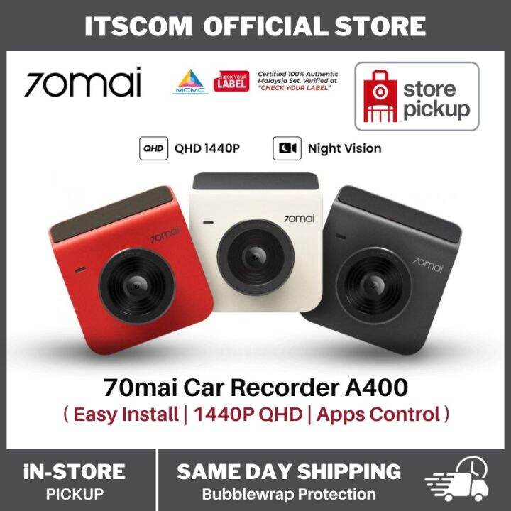 70mai Dash Cam A400 2" Display Screen 24H Smart Parking