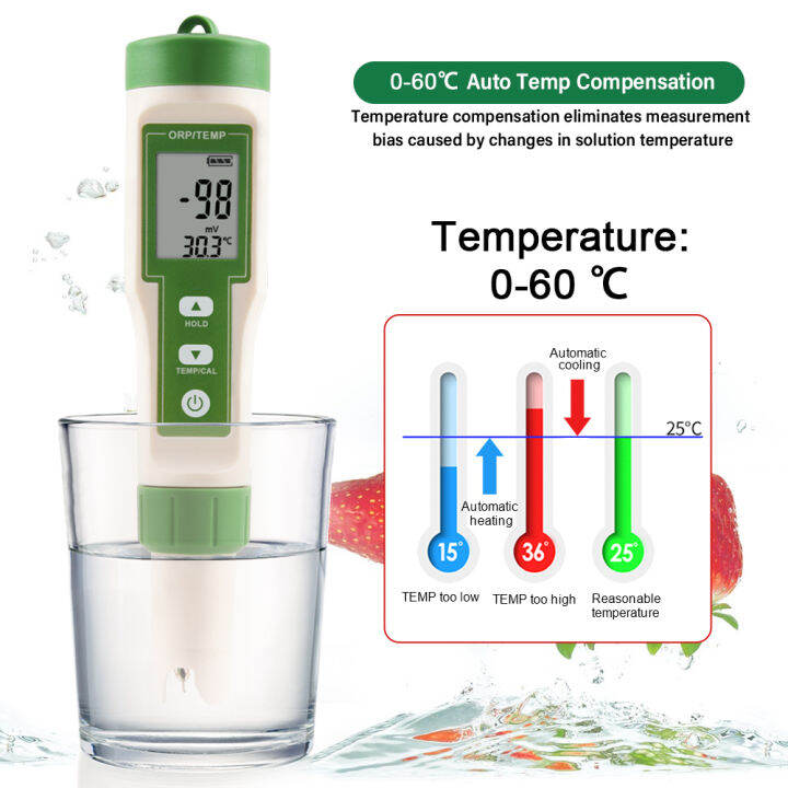 เครื่องทดสอบดิจิทัล-orp-ของ-rcyago-สำหรับ-orp-เครื่องวัดอุณหภูมิน้ำแบบพกพาพร้อม-cal-check-สำหรับการต้ม-น้ำดื่ม-สระว่ายน้ำ